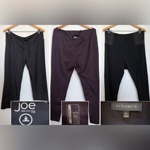 Bundle - Woman’s Athleisure Leggings | 2 Black + 1 Burgundy | Size L/XL